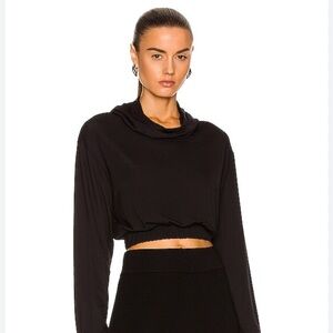 Le ORE Black cropped hoodie